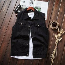Mens Biker Sleeveless Jacket