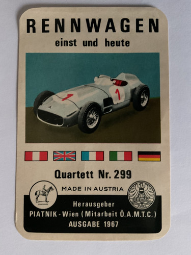 Rennwagen einst und - , heute