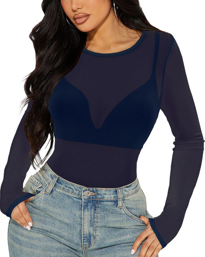Damen mesh oberteil - damen,
