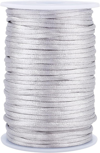 Silberne seidige schnur - 3, mm