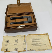 Alte antike Kontaktnietzange Werkzeug mit Anleitung in Lederetui Hans Widmaier