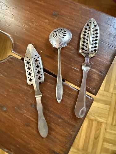 Antikes vorlegebesteck - 3x,