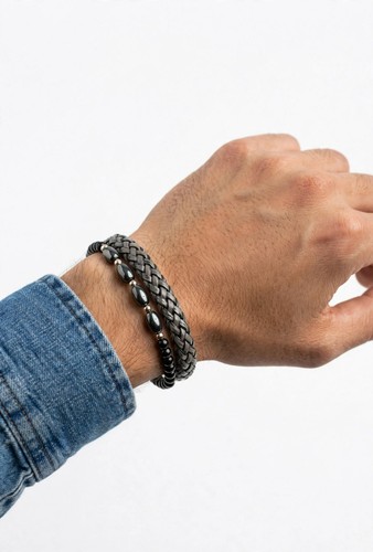 Herren armband leder - herren,