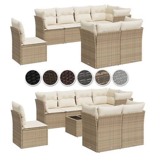 Tlg polyrattan garten - 8/9-tlg.,