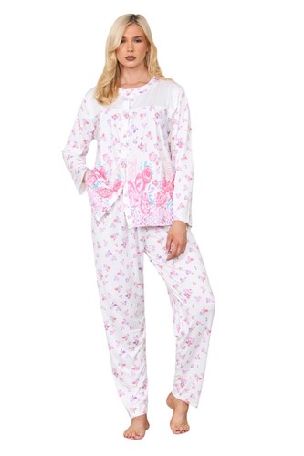 Damen blumen pyjama set - blumen,