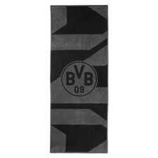 Borussia Dortmund BVB Badetuch grau/schwarz 70 x 180 cm