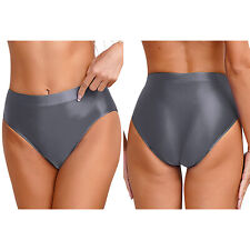 DE Damen Nylon String Kurz Hohe Taillen Tanga Atmungsaktiv Slips Unterhosen Sexy