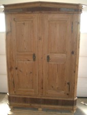 biedermeier dielen kleider schrank 1850 spitzgiebel rar alt antik massiv holz