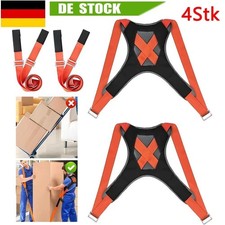 4-Tlg Tragegurte Umzug Möbel Shoulder Dolly Set 400 KG Tragehilfe Möbeltransport