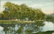 Ansichtskarte Chemnitz Partie an der Schlossteich-Insel 1908  (Nr.9027)