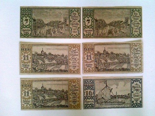 Banknoten notgeld berlin 6x - banknoten,,