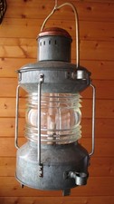 alte Ankerlaterne, Schiffslampe mit Petroleumbrenner-neuwertiger Originalzustand