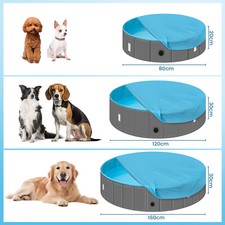 EUGAD Hundepool Hundebadewanne Abdeckung Faltbare Hundewanne Hundeplanschbecken