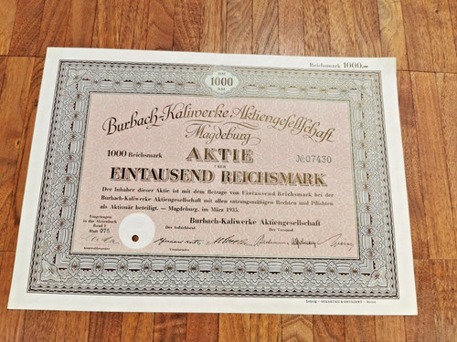 Burbach kaliwerke 1935 - kaliwerke,