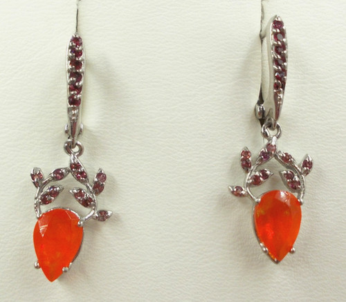 Opal granat ohrringe - ,