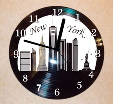 New York Wanduhr Schallplattenuhr Schallplatte Wanduhr Vinyl 