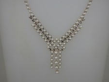 Neugablonz: Collier mit  Perlen und Strass der 50er / 60er Jahre (60430)