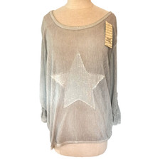 Damen Shirt Grau Tüll