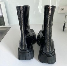 Fru.it Lack Boots Schwarz Echt