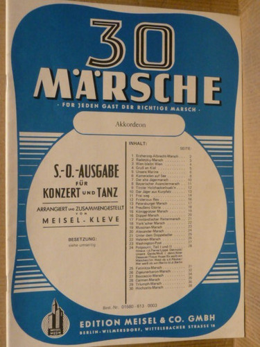 Musiknoten märsche - ", "