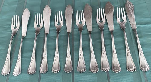 Silbernes fischbesteck für - für, 6