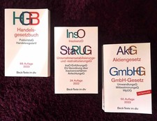 Gesetzbücher HGB; AktG; InsO