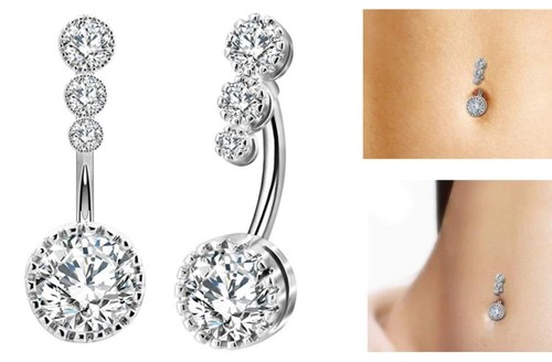 Bauchnabelpiercing zirkonia - bauchnabelpiercing, *zirkonia
