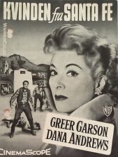 Strange Lady In Town Greer Garson Dana Andrews Vintage altes dänisches Filmpr...