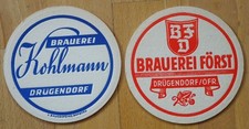 2 alte Bierdeckel aus