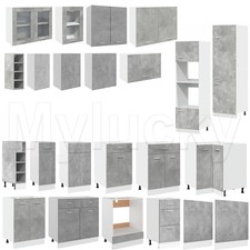 Betongrau Küchenunterschrank