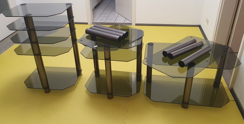 Glastisch flexibel rauchglas - glastisch,
