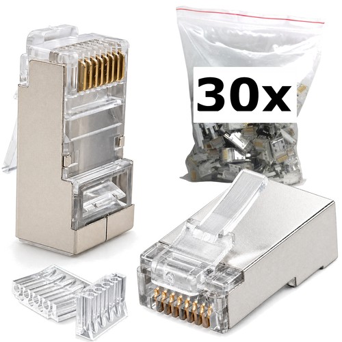 30x cat6 rj45 stecker - cat6, modular