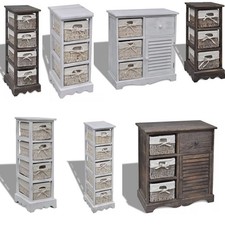 Schränkchen Holz Korbkommode