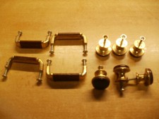 Konvolut Möbelgriffe, Schubladengriffe (10teile), Messing , Alt,  Siehe Fotos