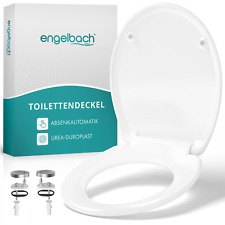 Engelbach® Toilettendeckel Duroplast Absenkautomatik WC Sitz Klodeckel Weiß