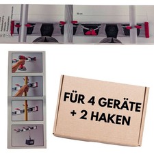 Bruns Gerätehalter 4 Halter 2 Haken 30121 Wandhalterung Werkstatt Werkzeug