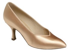 Supadance 1002 Damen 3" Contour Fleisch Satin Court Tanzschuhe - Größe 71⁄2