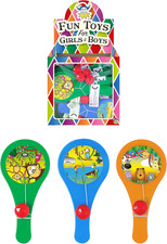 1 x Mini-Dschungeltier-Paddelschläger und Ballspiel-Biff-Schläger für Kinder, Ge