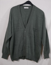 Herren BREIDHOF Edel Strickjacke Khaki Grün Ton mit SCHURWOLLE Größe 58 TOP!