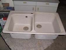 Doppelspühle, Blanco Classic Silgranit, Farbe: Sand, kaum gebraucht