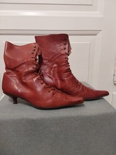 Zara Schnürstiefel Cognac
