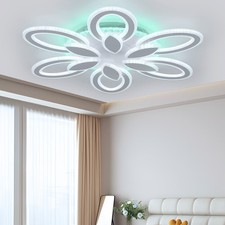 Deckenlampe LED Deckenleuchte Blumendesign- 90W Dimmbar Schlafzimmerlampe RGB