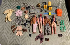 XL Paket Mattel BIG JIM Konvolut Bekleidung, Waffen, Zubehör 70er + 4 Puppen
