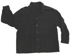 Hemd Lederhemd Herren Wildlederhemd Vintage 80/90er Gr. 56 schwarz getragen
