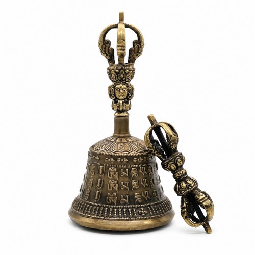 Tibetische glocke mit vajra - tibetische,