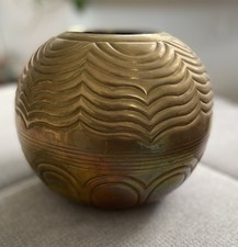 Alte große Messing Blumenvase