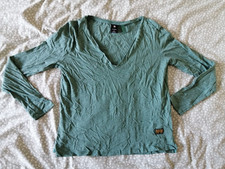 G-Star RAW Damen Bluse, Gr. S, Grün, Baumwolle(BIO),