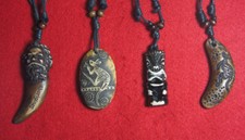 Halskette Surfer Kette geschnitzt Maori Tiki Down Under Australien