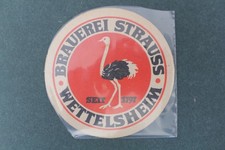 ALTER  Bierdeckel BRAUEREI  STRAUSS  WETTELSHEIM  aus Sammlung