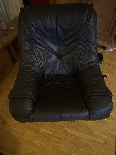 Echt leder sessel - sessel, gebraucht
